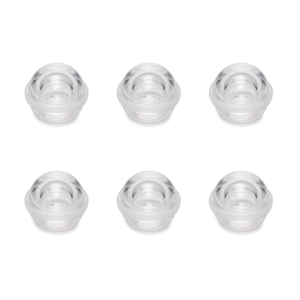 Emuca Türstopper selbstklebend Set 6 Stück, Bodentürstopper Kunststoff, Transparent - werkzeug-online24