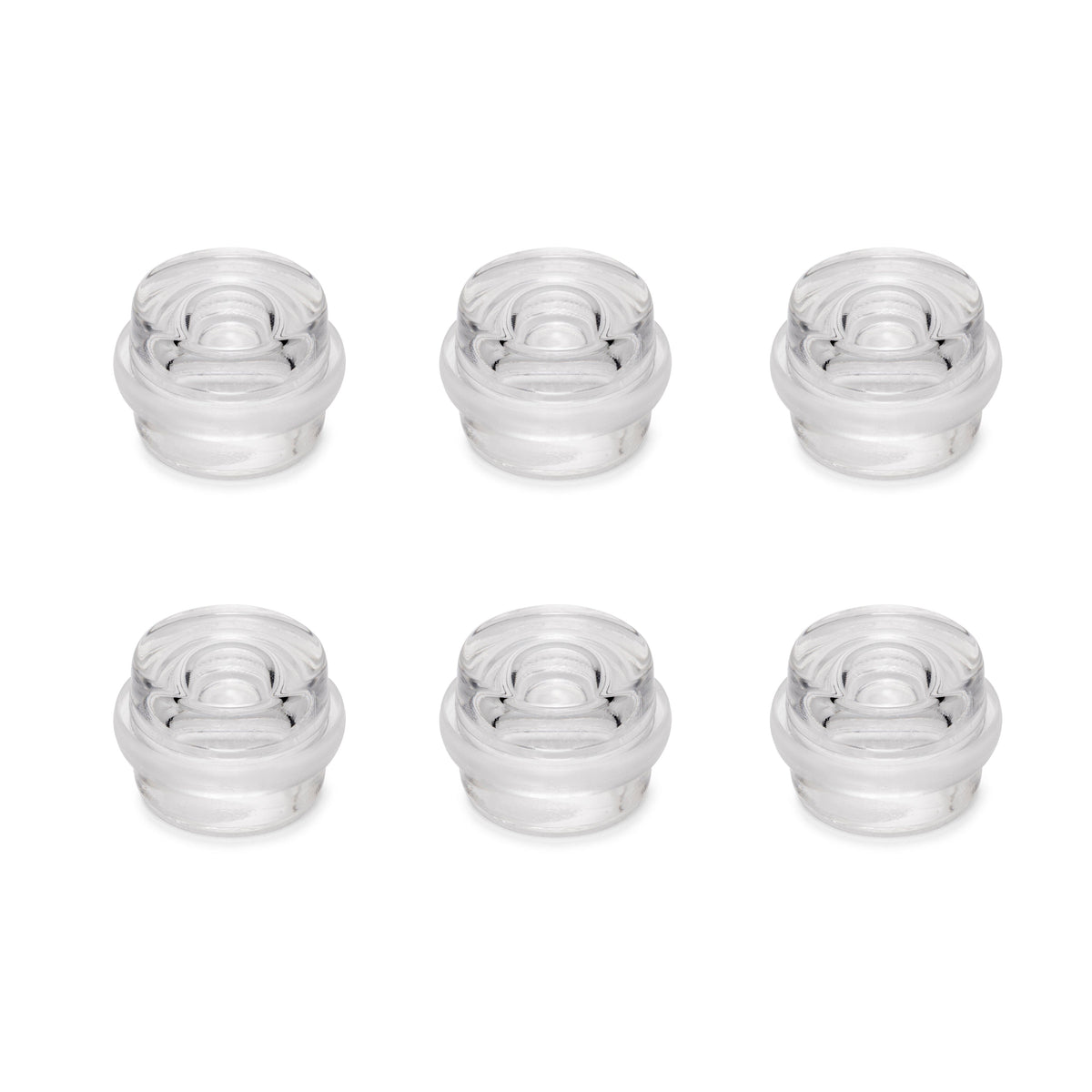 Emuca Türstopper selbstklebend Set 6 Stück, Bodentürstopper Kunststoff, Transparent - werkzeug-online24