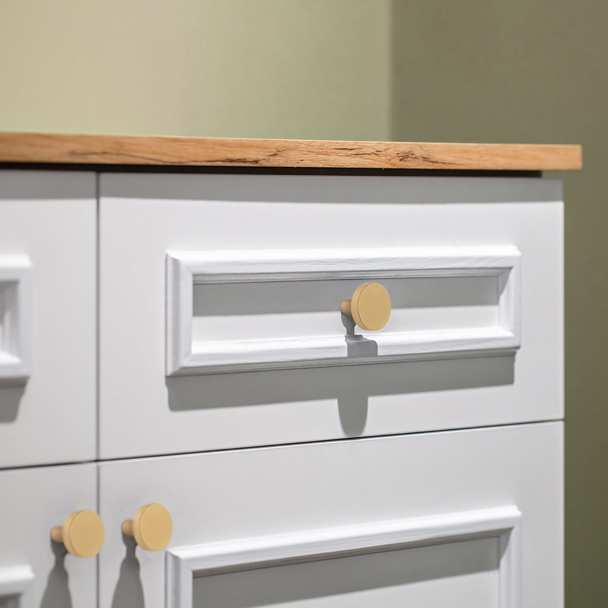 Emuca Set 10 Möbelknöpfe, Schrankknöpfe Uppsala, Durchmesser 30mm, Aluminium - werkzeug-online24