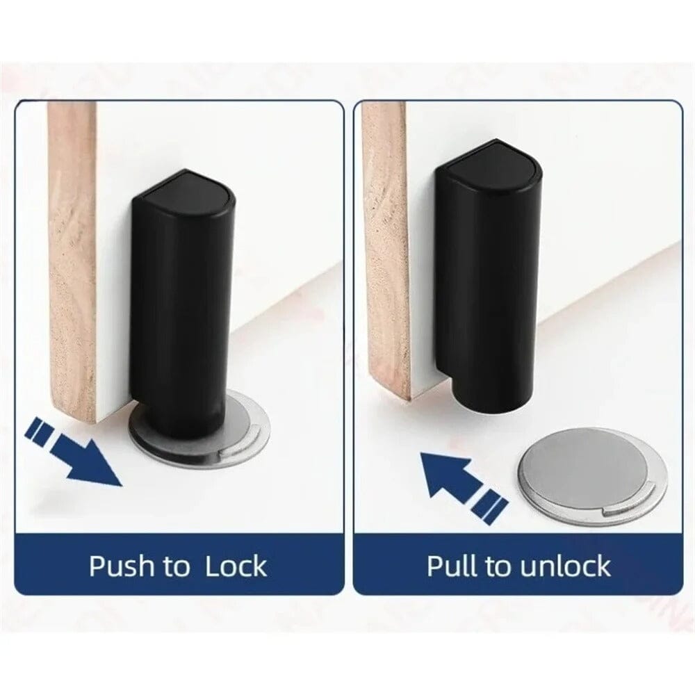 Magnetischer Türstopper aus Edelstahl – Schwarz oder Weiß – Türhalter mit starkem Magnet, ohne Bohren