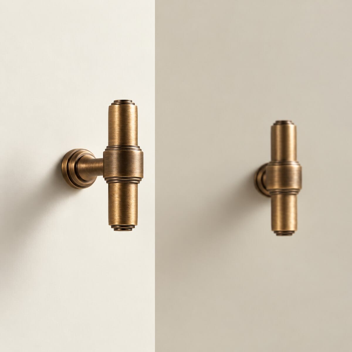 Möbelgriff aus massivem Messing – französischer Retro-Stil in Antik-Bronze