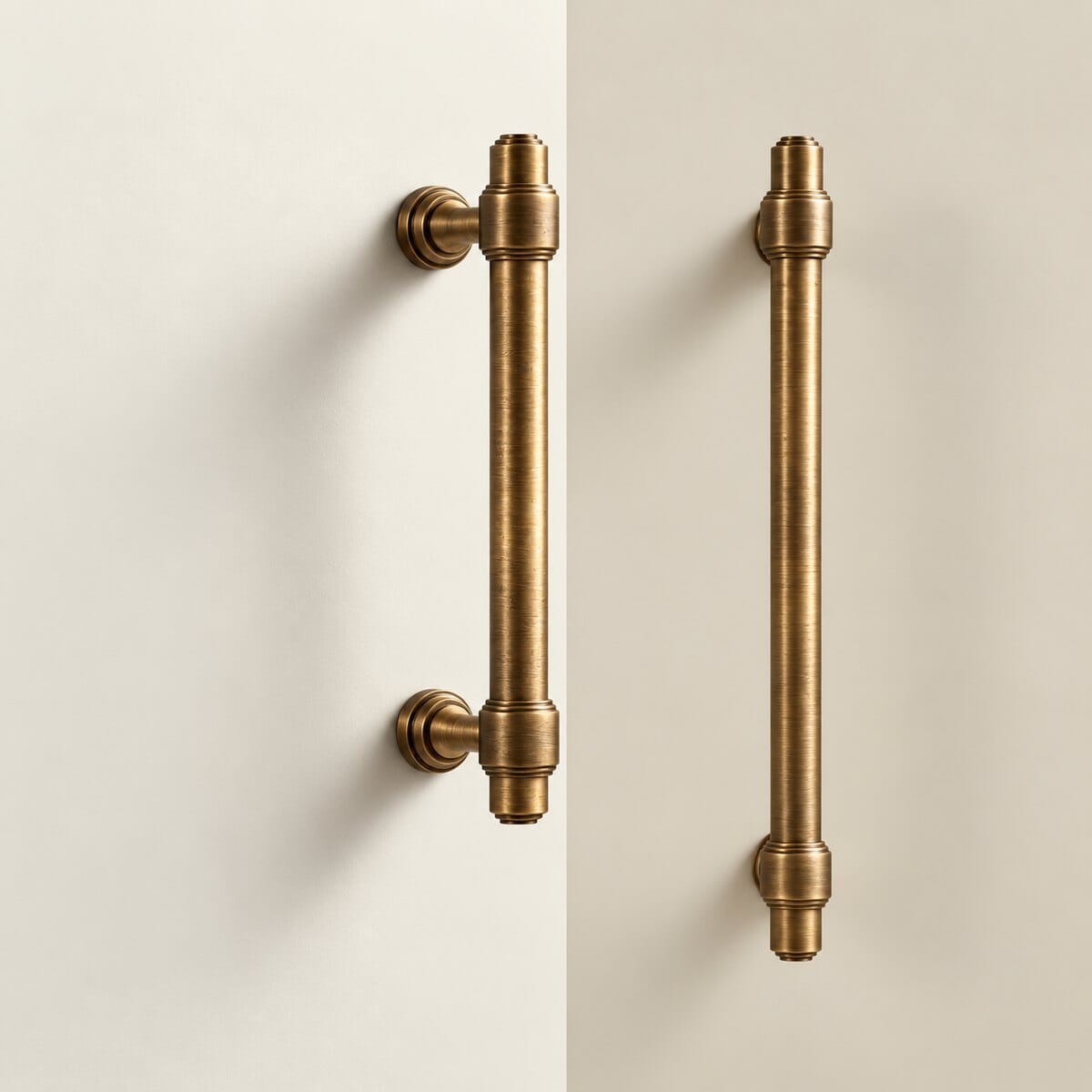 Möbelgriff aus massivem Messing – französischer Retro-Stil in Antik-Bronze