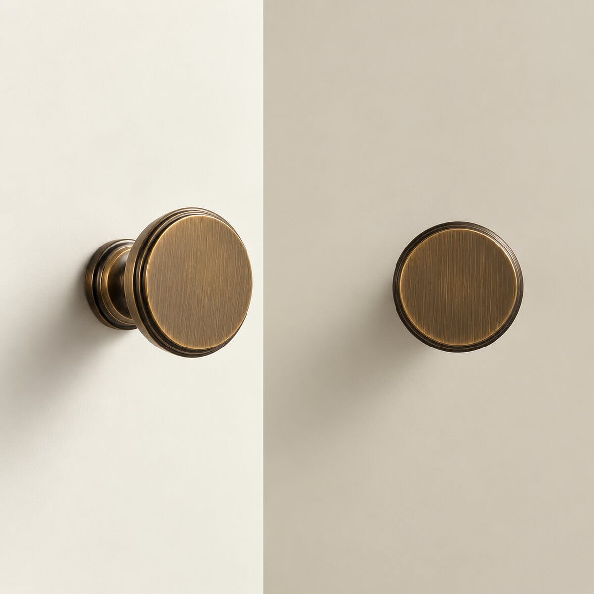 Möbelgriff aus massivem Messing – französischer Retro-Stil in Antik-Bronze