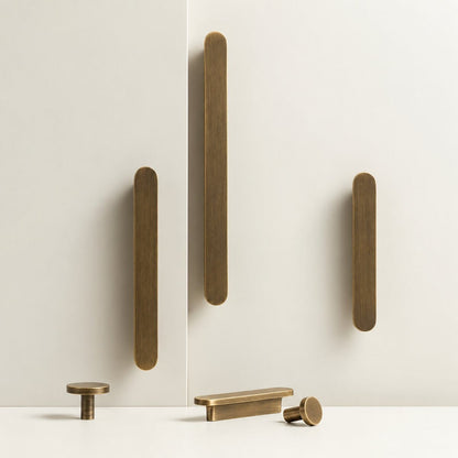 Möbelgriff aus massivem Messing – Antik-Bronze für Schrank, Schublade & Kleiderschrank