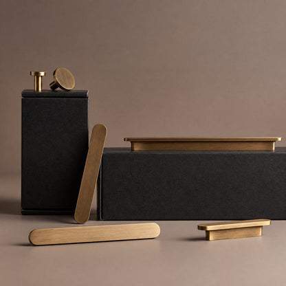 Möbelgriff aus massivem Messing – Antik-Bronze für Schrank, Schublade & Kleiderschrank