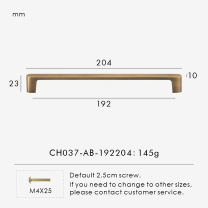 Möbelgriff aus massivem Messing – Antik-Messing für Schrank, Schublade & Kleiderschrank
