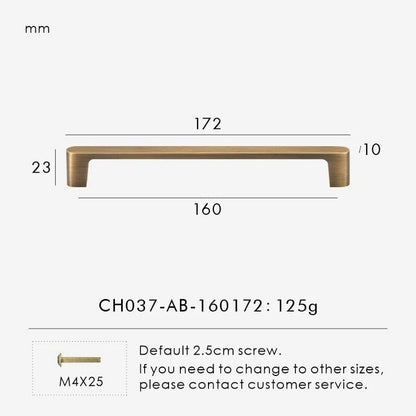 Möbelgriff aus massivem Messing – Antik-Messing für Schrank, Schublade & Kleiderschrank